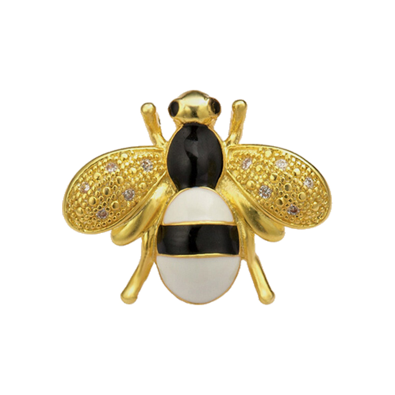 shes奇趣滴油小蜜蜂胸针