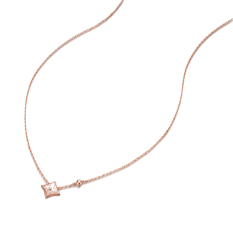 N2it 镶钻钛钢项链