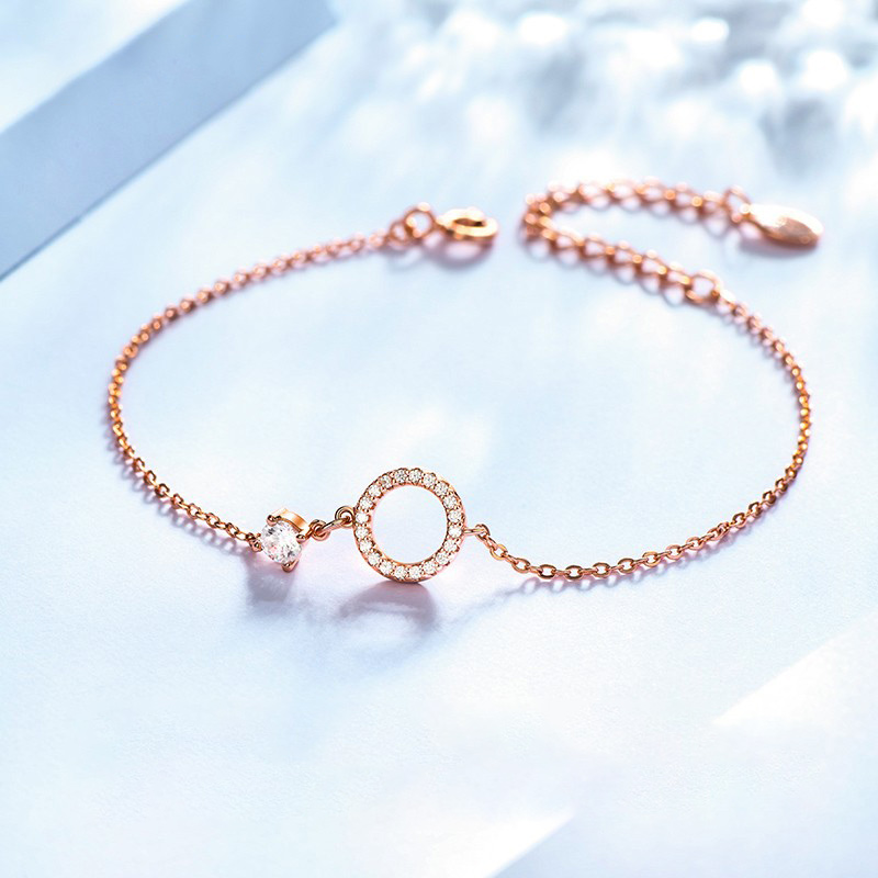 卡蒂罗白金色银手链