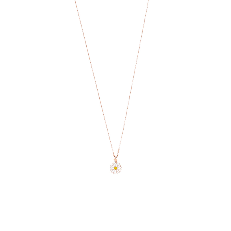 瑷嘉莎 玫瑰金雏菊 项链