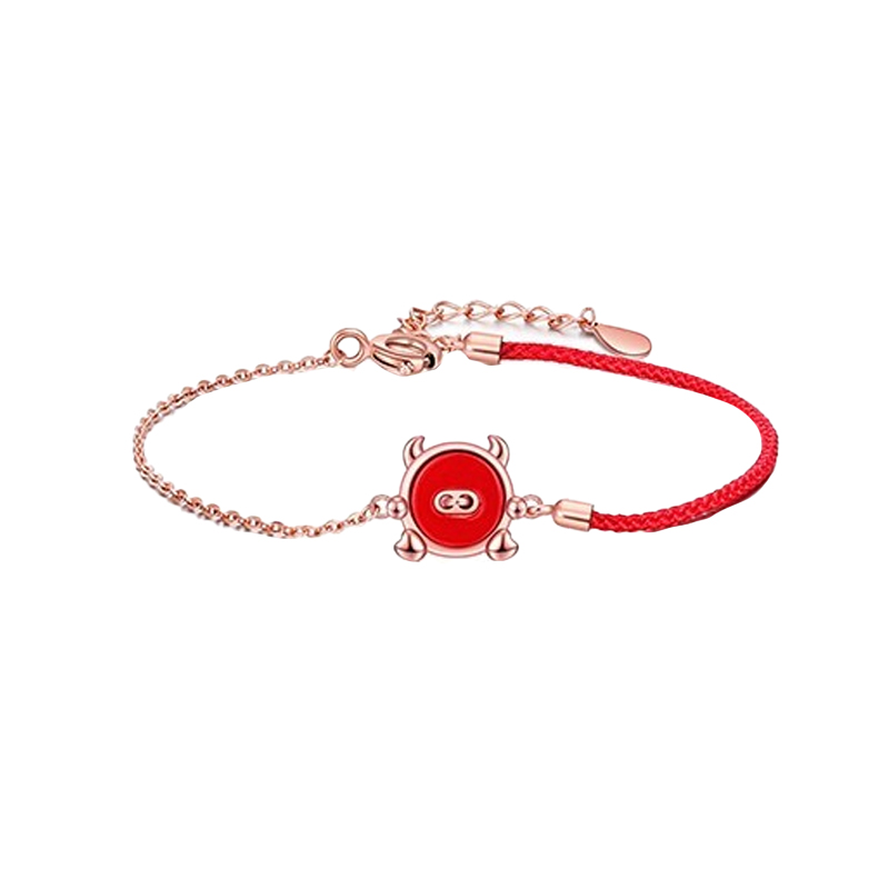 卡蒂罗 萌牛红绳手链