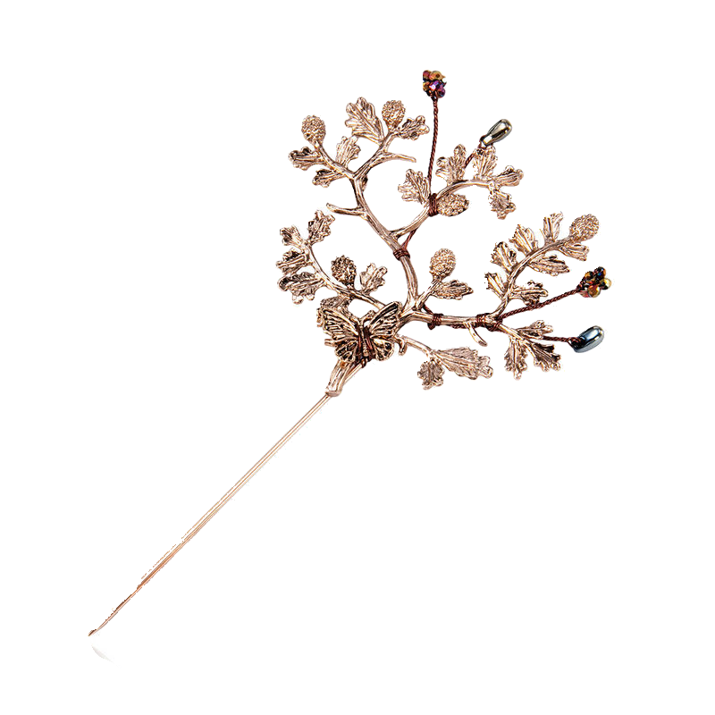 shes复古月桂胸针