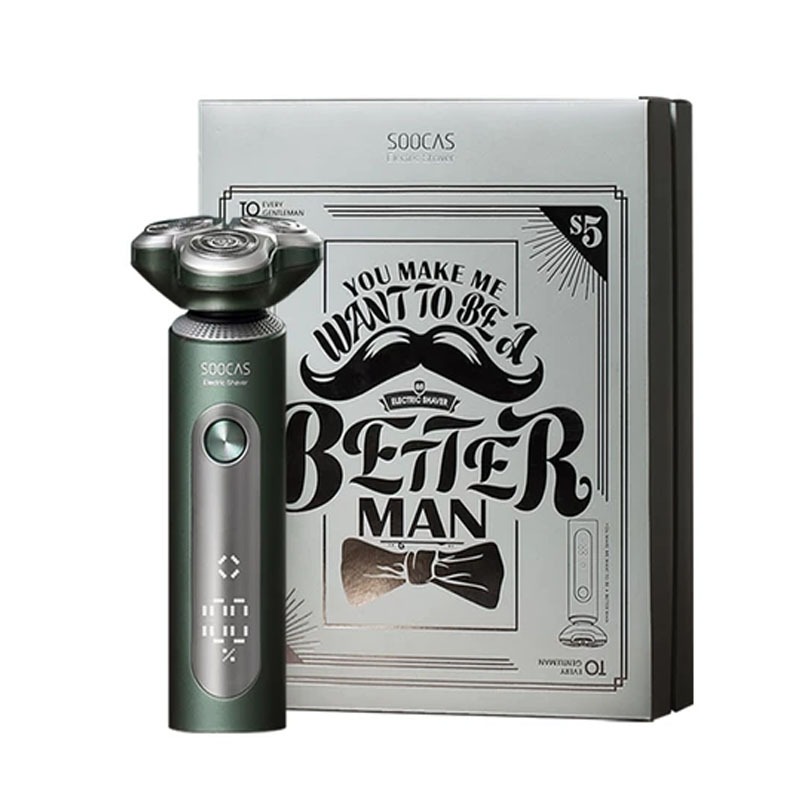 素士三刀头电动剃须刀