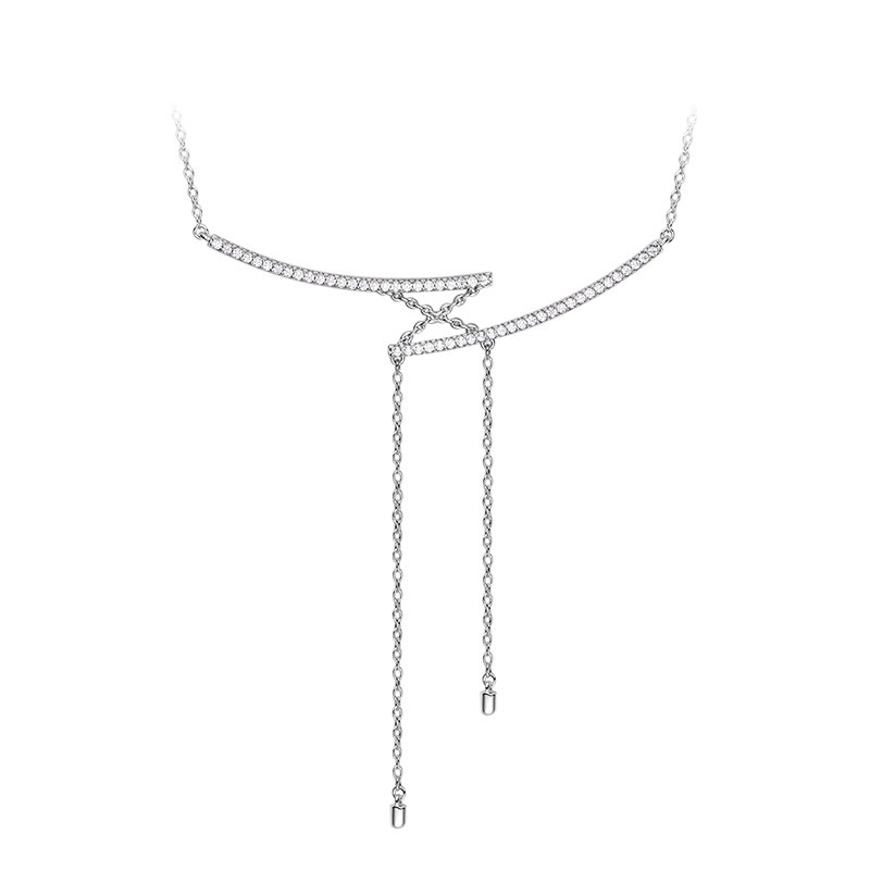 何方珠宝 绑带流苏项链