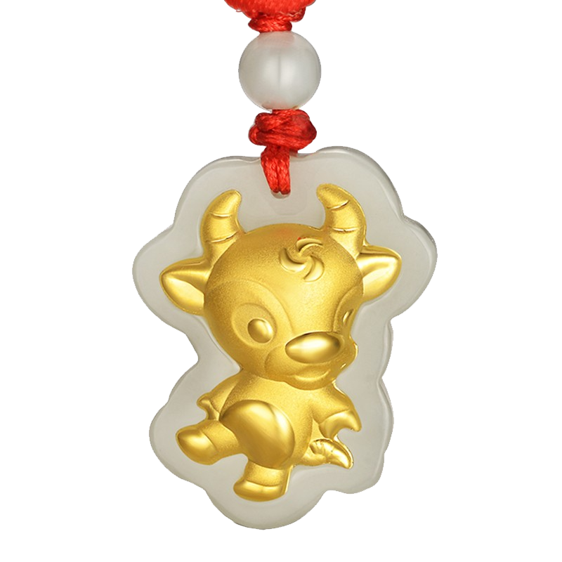 妙惟爱 生肖牛 项链