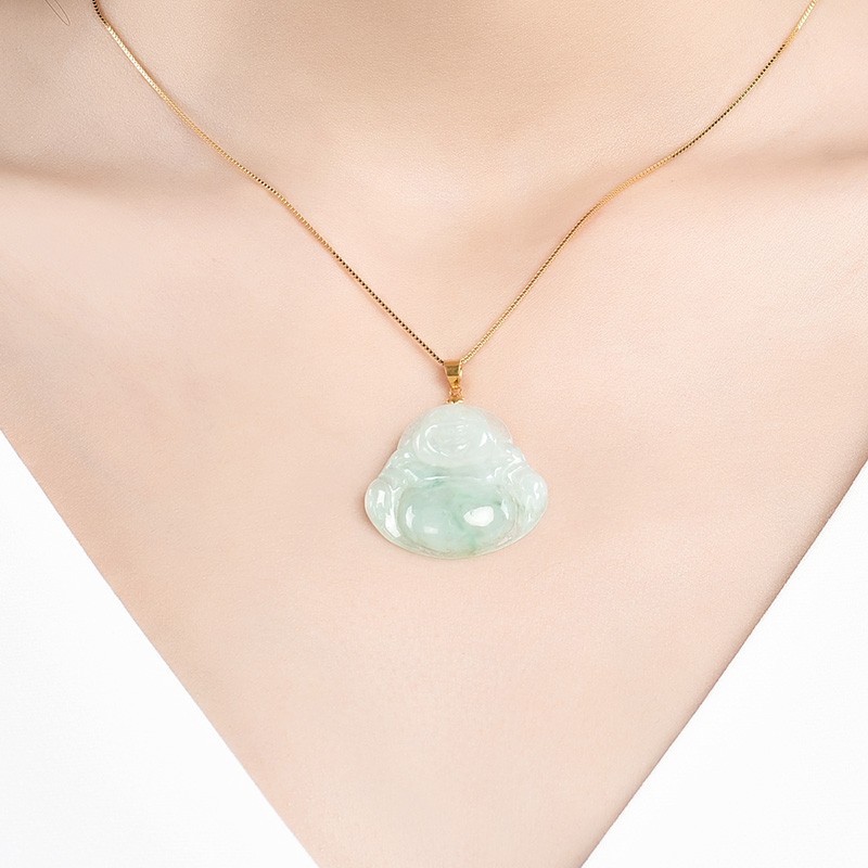 凤禧珠宝 金镶玉翡翠吊坠