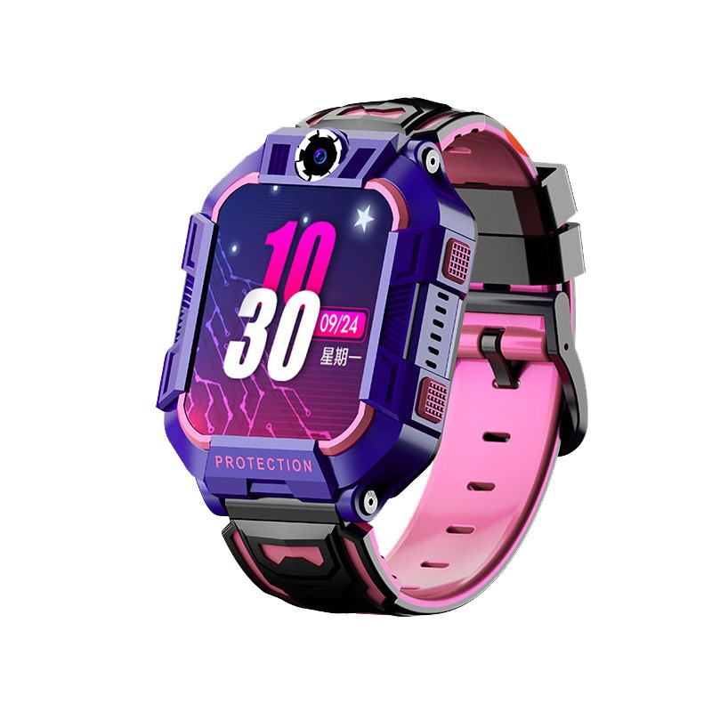 领坚 粉紫色全网通电话手表