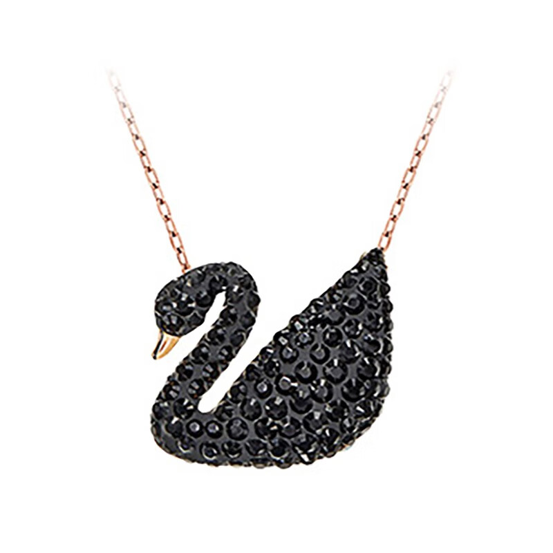 施华洛世奇浪漫复古黑天鹅锁骨链