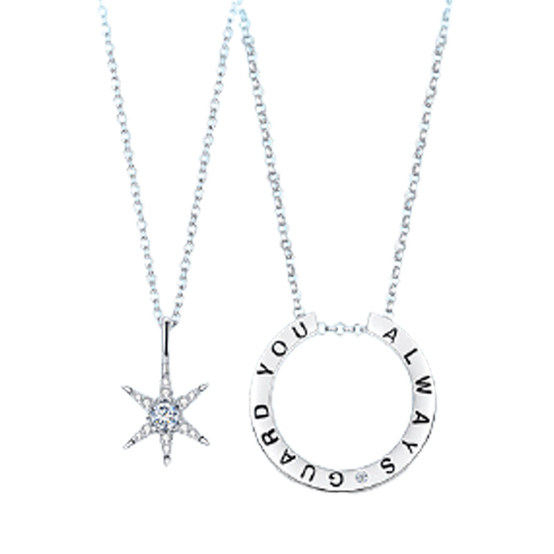 卡蒂罗925银六芒星项链礼盒