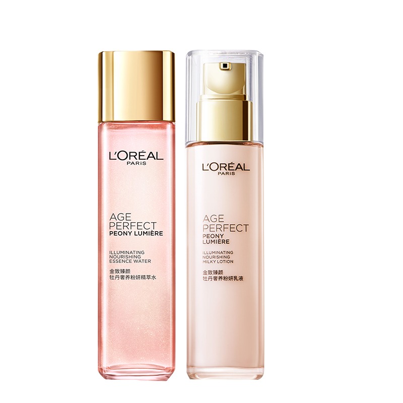 欧莱雅金致臻颜牡丹水乳套装