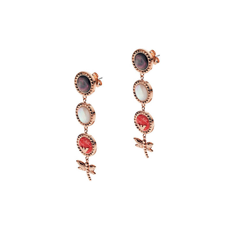 阿玛尼 珐琅彩宝耳饰