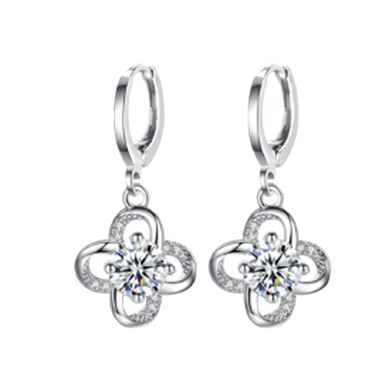 冠带 莫桑石 耳饰