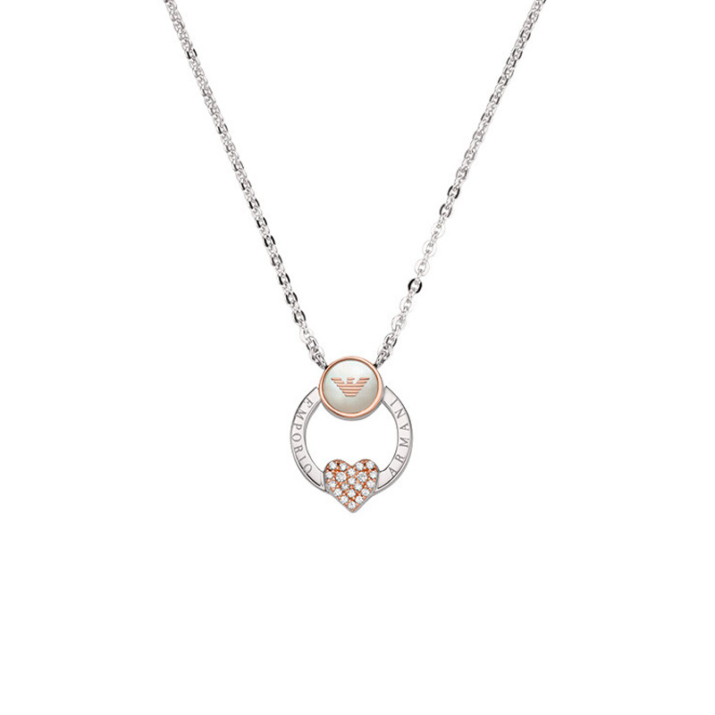 阿玛尼 贝母爱心项链