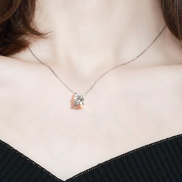 T400 莫桑钻石项链