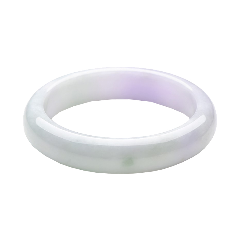 可玉可求 宽条紫罗兰翡翠手镯