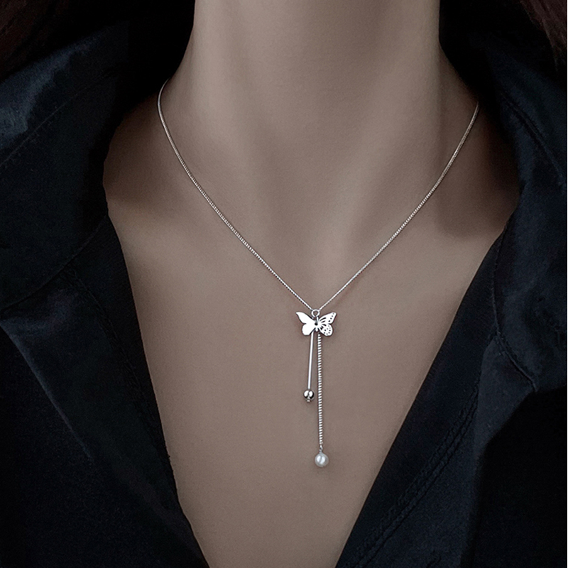 伊黛儿 蝴蝶流苏 项链