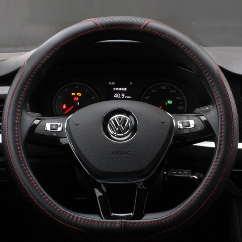 枭丰 简约真皮方向盘套