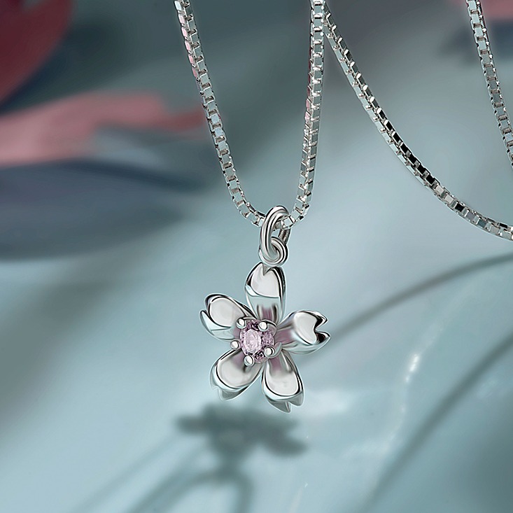 海盗船迷你小樱花项链