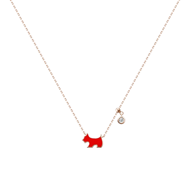 AGATHA 红色小狗 项链