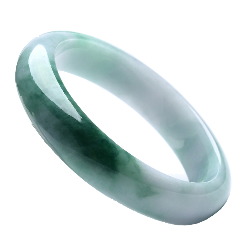 印象眸典雅翡翠飘花玉手镯