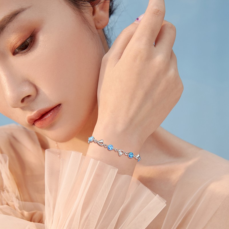 银千惠镶施锆石手链