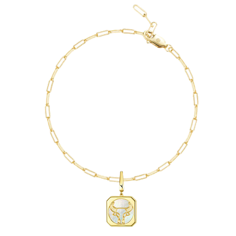 橙魔方 生肖小牛吊坠手链