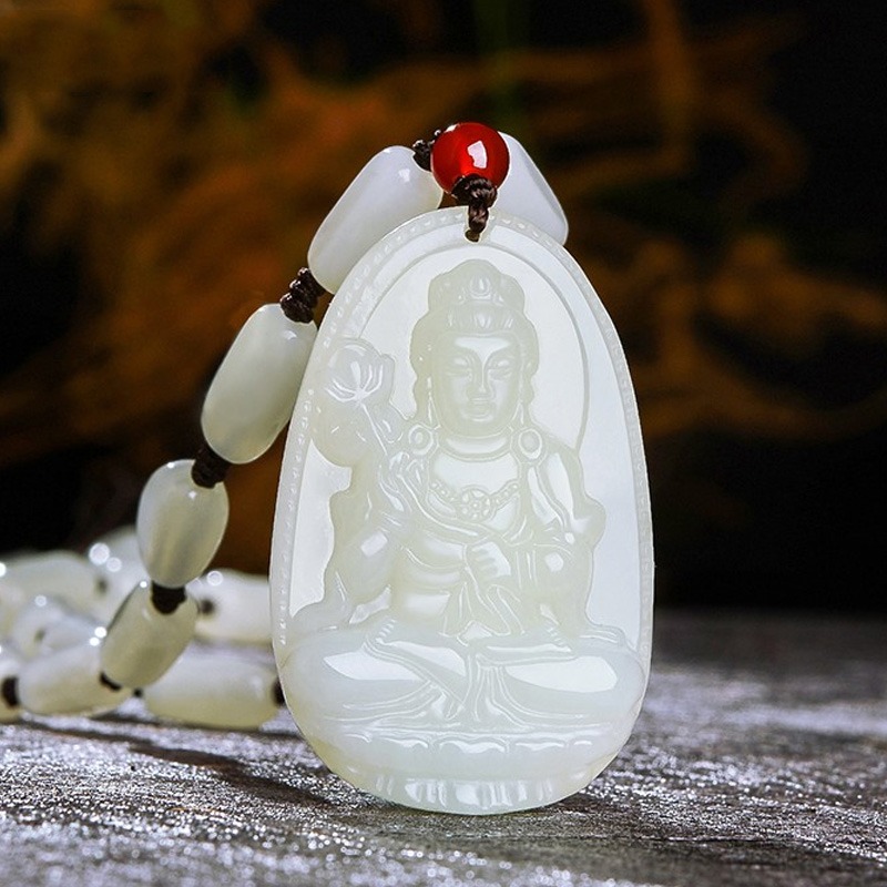 吉照堂 和田玉本命佛 吊坠