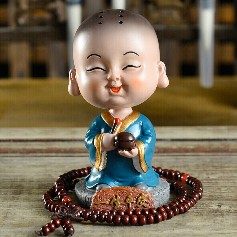康车宝 摇头弥勒佛像车载摆件