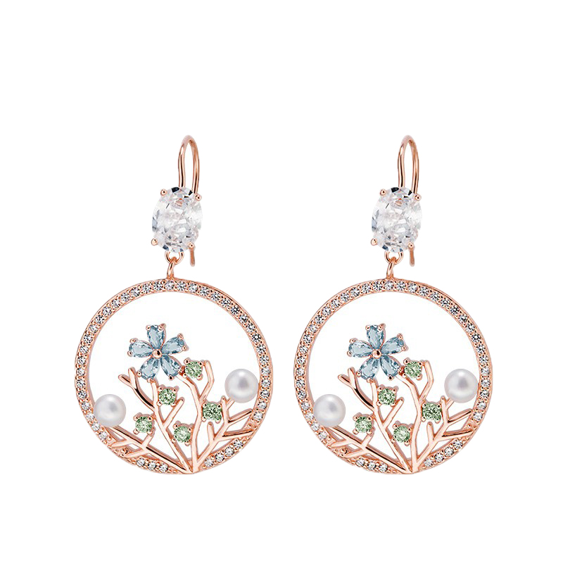 Eternelle 绿叶耳饰