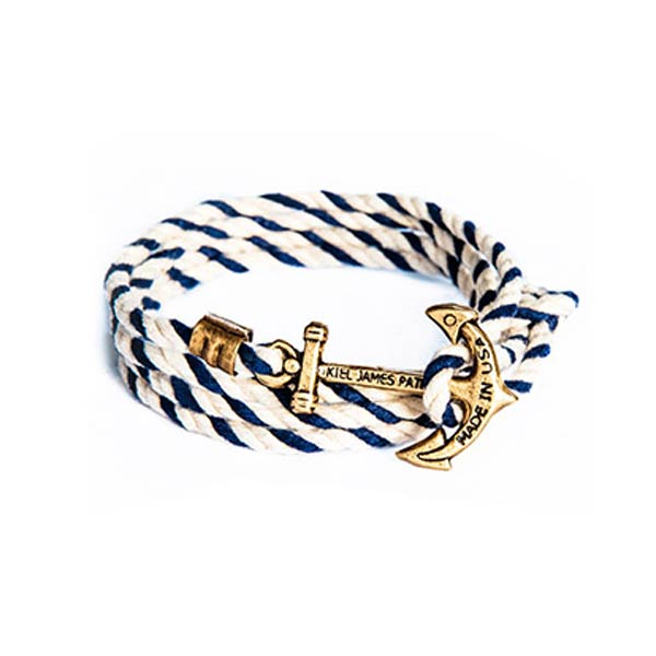 kjp 手工船锚棉麻手链