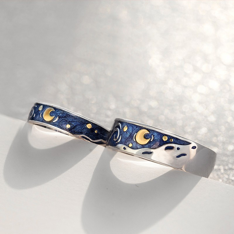 花芽梵高的星空戒指