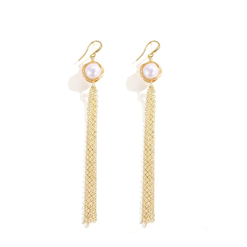 黛若气质甜美天然淡水珍珠耳坠