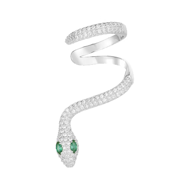 APM Monaco蛇形银耳环