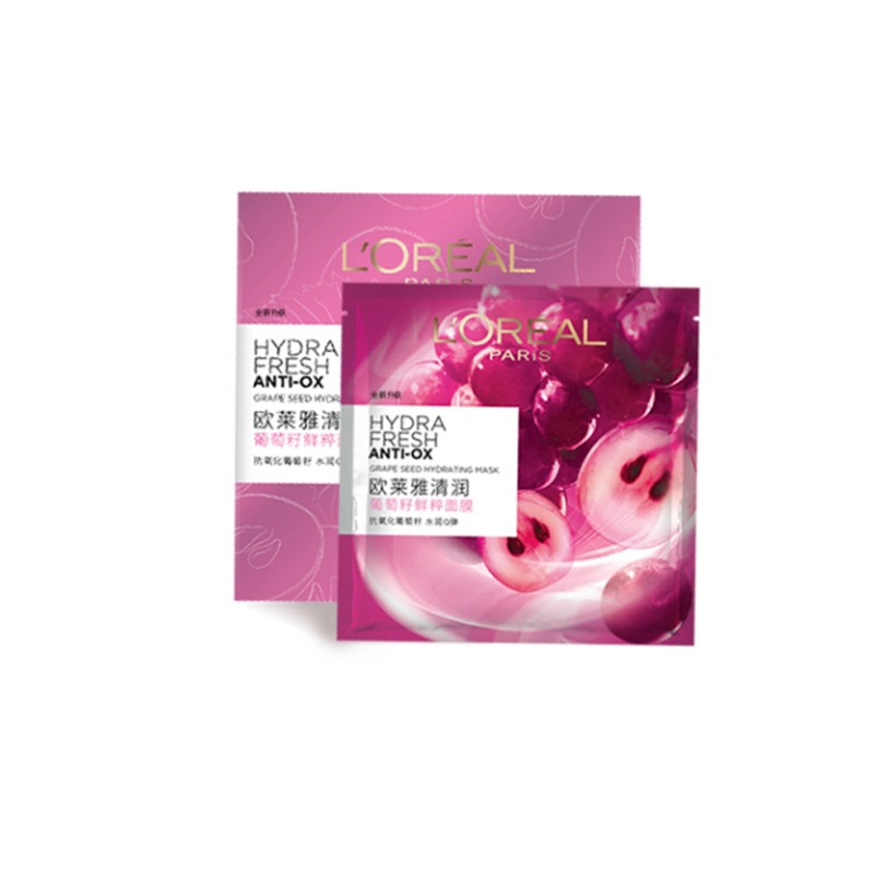欧莱雅葡萄籽鲜粹面膜
