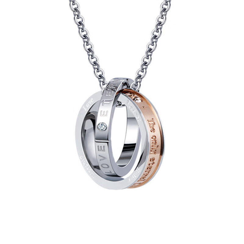 法蔻 双环扣K金项链