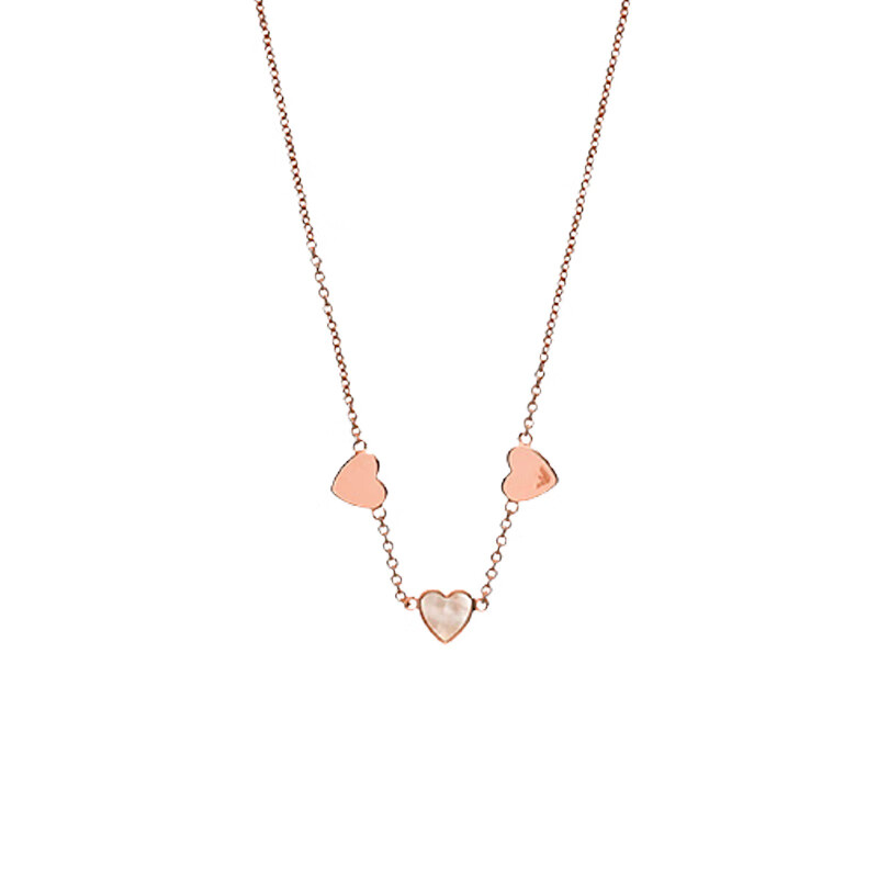 阿玛尼 母贝爱心 项链