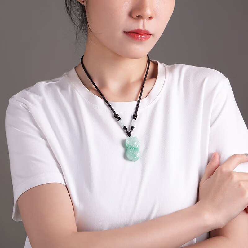 净心石 翡翠立体貔貅玉坠