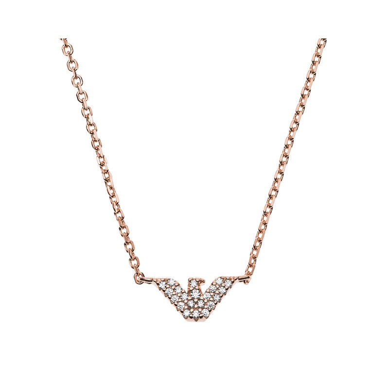 阿玛尼 玫瑰金色项链