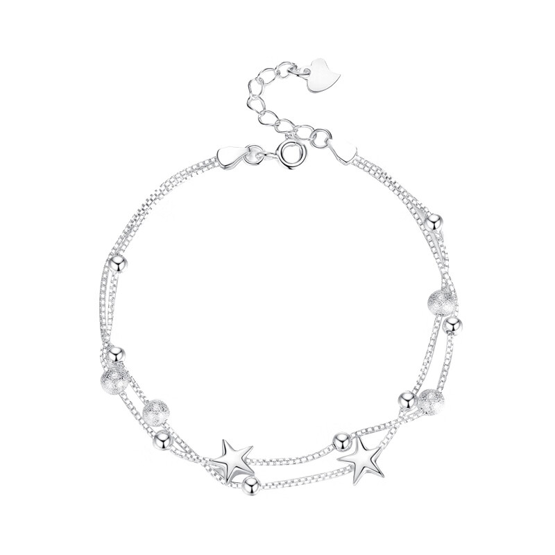 银千惠 纯银镶锆女士手链