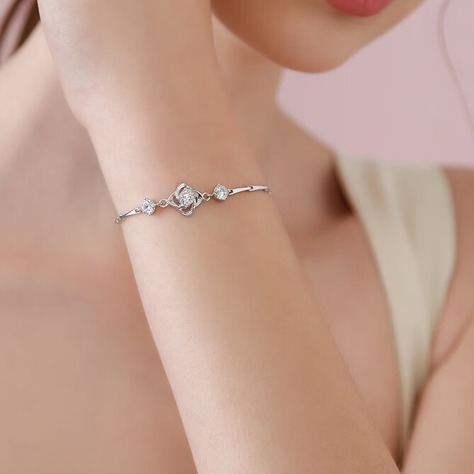 唯一 纯银四叶草手链