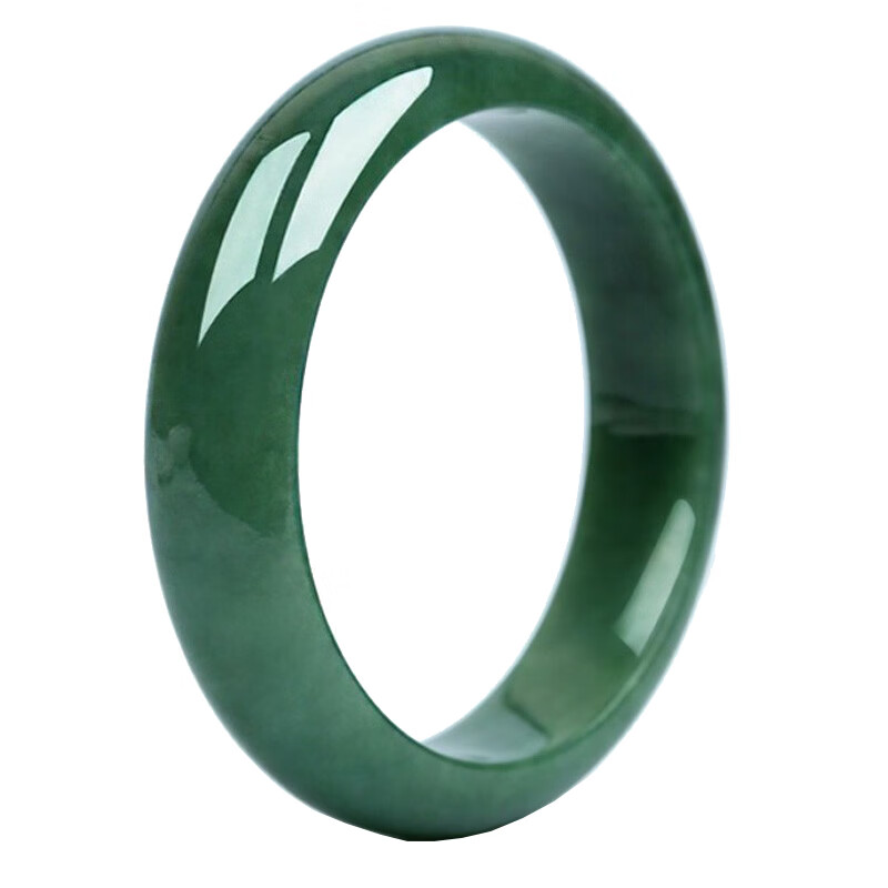 艾选潮品 色泽均匀翡翠手镯