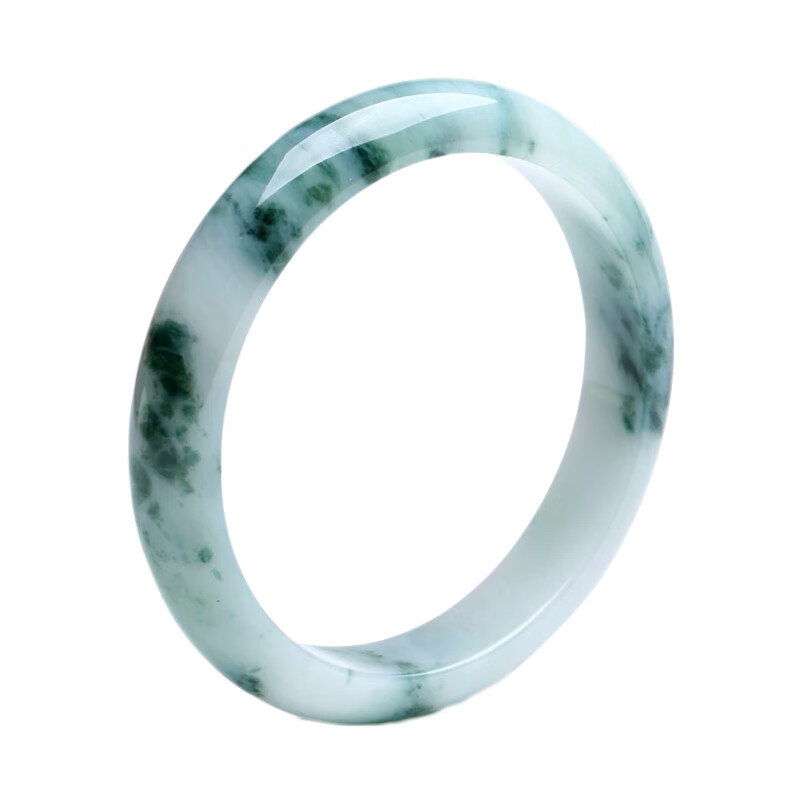 珍唯伊 翡翠飘花玉镯子