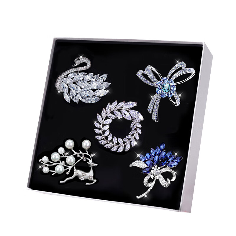 冠带 精致5枚装胸针