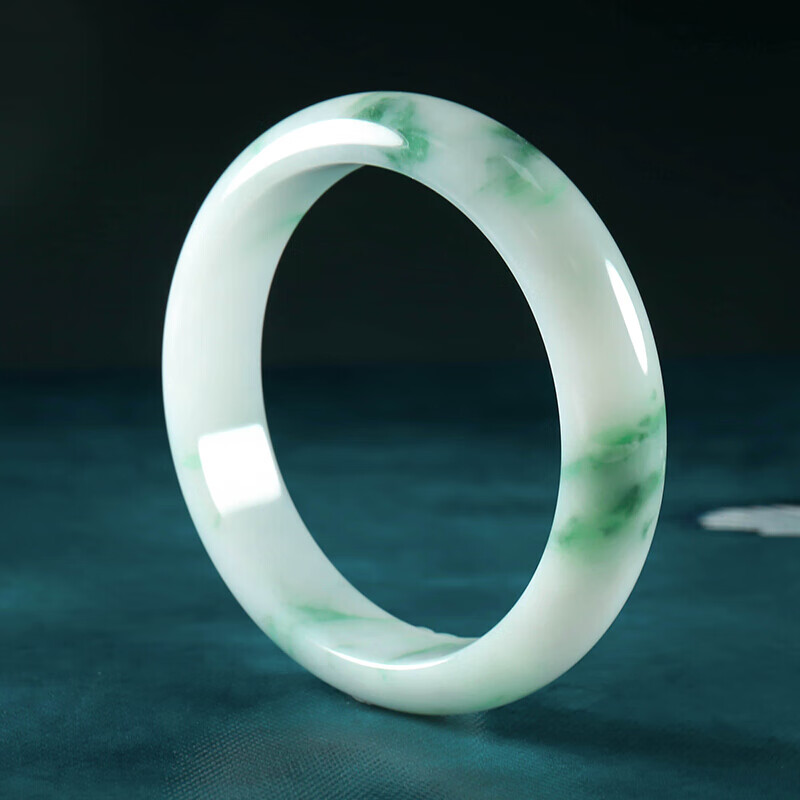 净心石 经典飘花翡翠手镯