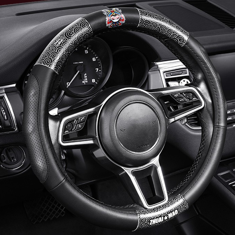 拽猫 国潮风印花方向盘套