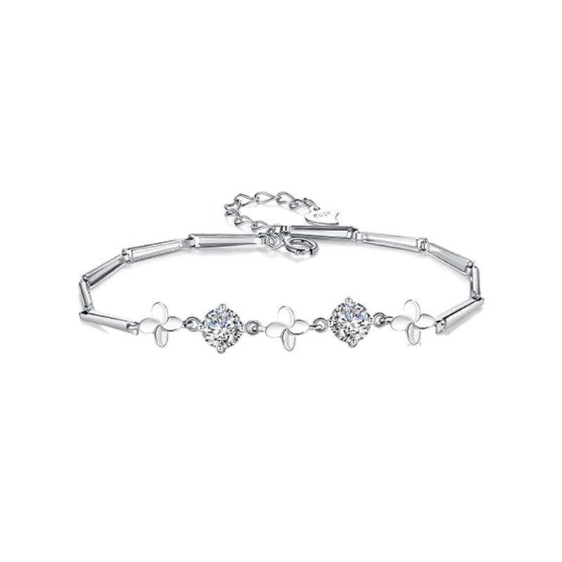 妮爱 四叶草莫桑石手链