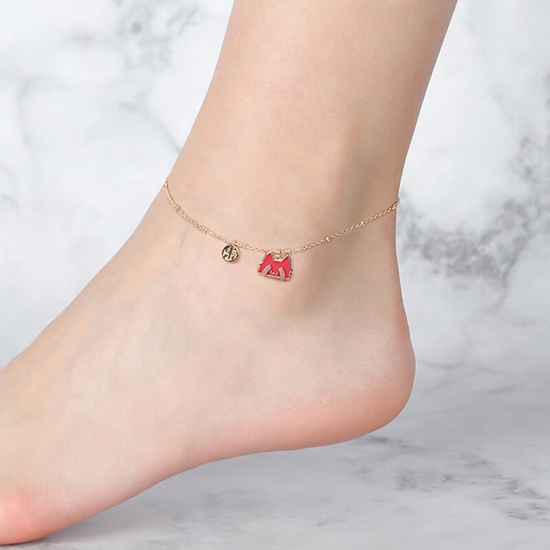 卡蒂罗 感温变色 脚链