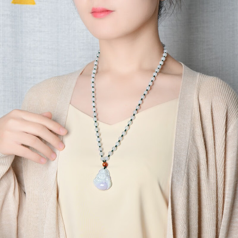 千载一玉 女士弥勒佛公玉坠