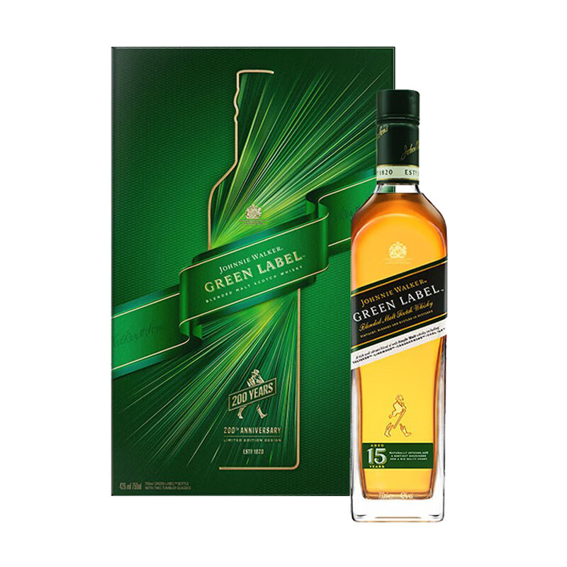 尊尼获加 绿牌礼盒装威士忌