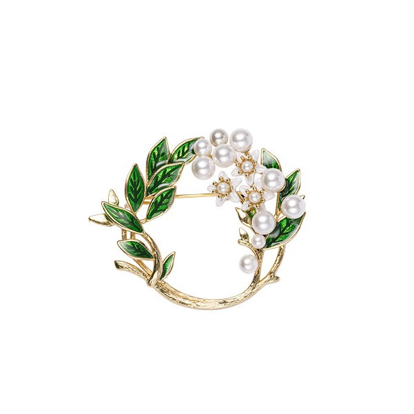 She's 撞色滴油栀子花胸针